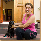 Julie with dog