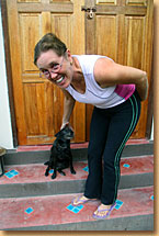 Julie with dog